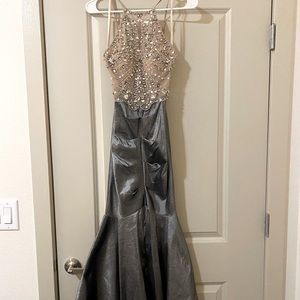 Gray/silver formal dress